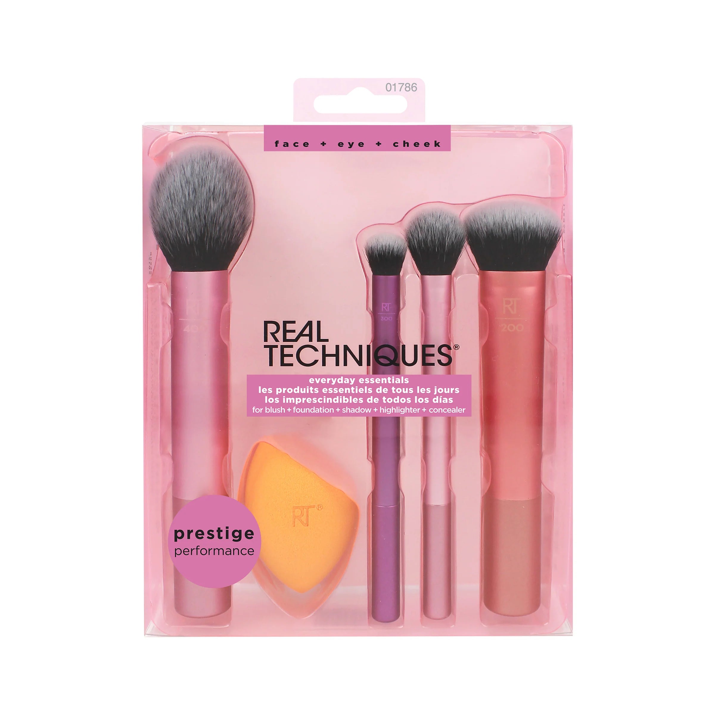 MAKEUP BRUSH SET WITH SPONGE - 6 PCS SET