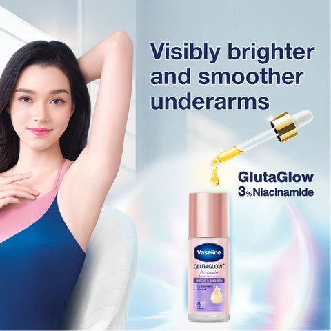 Vaseline PURPLE Glutaglow Ampoule 3% Niacinamide + Omega6 Serum Roll-On Deodorant Bright & Smooth 45ml